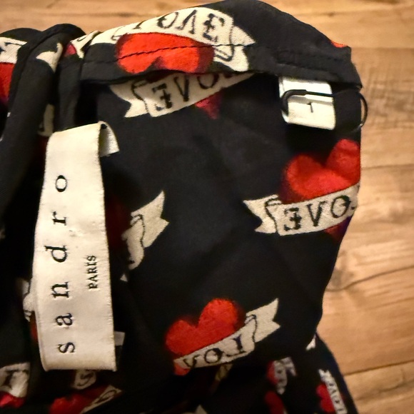 Sandro Silk Love Mini Dress size 1 - Picture 4 of 4